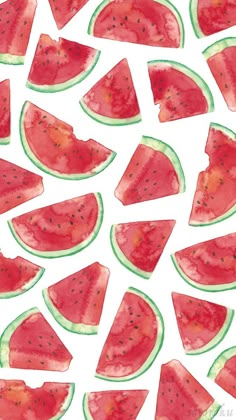 watermelon slices on a white background