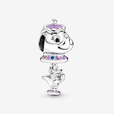 New Authentic Disney Beauty And The Beast Mrs. Potts And Chip Dangle Charm Comes With Pandora Pouch Mrs Potts And Chip, Disney Aristocats, Pandora Charms Disney, Mrs Potts, Disney Belle, Silver Bear, Disney Charms, Charms Pandora, Pandora Disney