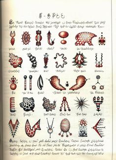 an old book with different types of tattoos on it