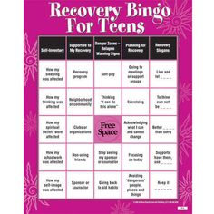 Recovery Bingo Game for Teens product image Life Skills Curriculum, Therapeutic Recreation, Training Activities, Activities For Teens, Counseling Activities, Group Therapy, Games For Teens, Bingo Games, Flirting Quotes