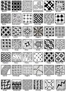 an image of different patterns in black and white