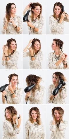 Afraid of sacrificing your waves to your blow dryer? Fear not! We’ve got three ways to show you how to use your blow dryer to create, enhance and tame those waves. Blowdry Styles, Ballerina Bun, Blow Dry Hair, The Ballerina, Braid Hair, Hair Starting, Hair Straight, Braided Hair, Hair Girl