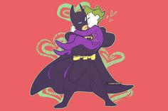 an image of batman and joker in the style of cartoon