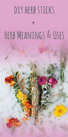 Sage Sticks Diy, Diy Sage Smudge Sticks, Herb Burning, Herb Meanings, Burning Herbs, Herb Diy, Witch Herbs, Wiccan Crafts