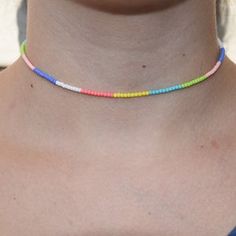 Boho Choker Beaded Choker Rainbow Choker Summer Choker | Etsy Pride Choker, Belly Clothes, Summer Choker, Rainbow Choker, Seed Bead Choker, Bead Choker, Boho Choker, Choker Necklaces, Pride Month