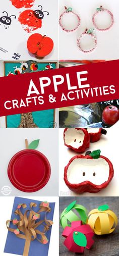 apple crafts and activities for kids to make