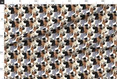 an image of a dog pattern on a white background with brown, black and blue colors