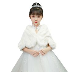 PRICES MAY VARY. ★ Faux fur shrugs for girls, Cape with ribbon tie; Satin poly lining fabric, soft faux fur, Cropped Design detail. ★ Cape will provide the perfect covering of her shoulders and upper part of her arms. ★ Keep your girls warm on chillier winter and add a beautiful dynamic to any outfit with this long sleeve bolero shrug. ★ Classic style will never go out of style, a must clothes accessory for your wardrobe, match with jacket, dress, gown inside, stylish, elegant and lovely while k Girls Cape, Faux Fur Shrug, Dress Coats, Sleeve Bolero, Fur Shrug, Faux Fur Shawl, Cape Wrap, Cardigan Dress, Winter Wrap