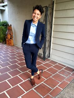 Tomboy Wedding, Tomboy Wedding Outfit, Tomboy Formal Outfits, Futch Fashion, Oxford Outfit, Mode Queer, Androgynous Fashion Women, Woman's Suit, Style Androgyne