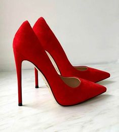 Red Stiletto Heels, Red Stilettos, Fashion Shoes Heels, Heels Classy