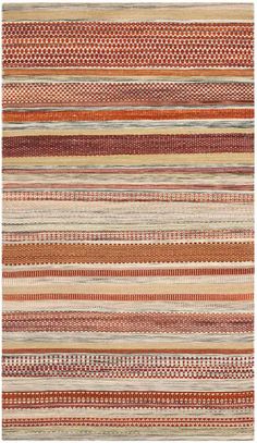 6' x 9' Flat Weave Carpet, Kilim Beige, Safavieh Rug, Fabric Patterns Design, Rug Texture, Beige Area Rug, Striped Rug, Weaving Art, Beige Rug