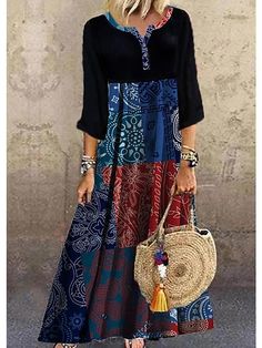 Women's Shift Dress Maxi Long Dress Half Sleeve Print Print Summer Hot Casual Boho Vacation Dresses Black S M L Xl Xxl 3xl Black Dresses Long Sleeve Vintage Dresses, Dress Half Sleeve, Cheap Summer Dresses, Women's A Line Dresses, Cheap Maxi Dresses, Maxi Long Dress, Womens Shift Dresses, Summer Hot, Half Sleeve Dresses