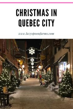 christmas in quebec city with text overlay