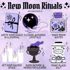 Lunar magic: New Moon Rituals | Ritual Magic Spells Lunar Witch, Lunar Magic, Ritual Magic, Moon Rituals, Wiccan Magic, Witch Spirituality, New Moon Rituals, Magic Spell Book