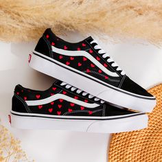 ''Custom Embroidered Vans Slip On for Women, Heart Embroidery Vans for Her, Heart Embroidered Sneakers, Unique Gifts for Couple, Birthday Gift for Her, Personalized Bridal Vans'' 🍀 Price includes Converse Shoes and Floral Embroidery Designs as shown 🍀 🍀 Shoe Type: Vans 🍀 Shoe color:4. Oldskool Black 1. DETAILS 🍀 You can send me your Converse, Vans, canvas shoes or I can buy them for you. Custom-ordered embroidered Vans and Converse shoes, please wait another 2-4 days. Each pair is hand embroidered to order, please make sure you put in the correct shoe size before you check out. The embroidery is meticulous and does not fade. 🍀 You will receive Vans and Converse shoes with floral embroidery designs as above. 2. PERSONAL EXPRESSION 🍀 Create your unique vibe by your own design of embro Vans For Women, Embroidered Vans, Couple Birthday, Unique Gifts For Couples, Converse Platform, Tenis Vans, Converse Low Tops, Shoes Unique, Heart Embroidery