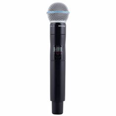 a microphone on a white background with the words samsung written in blue and black letters