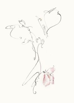 a drawing of some flowers on a white background