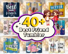 Friend Png, Besties Forever, Tumbler Wrap Png, Best Friends Forever, Friends Forever, Sublimation Designs, Tumbler Wrap, Wedding Shop, Google Drive