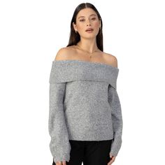 Update your wardrobe with this stylish women's foldover off-shoulder long sleeve sweater from Modern Supply by Sanctuary.Click on this WOMEN'S GUIDE to find the perfect fit and more! Update your wardrobe with this stylish women's foldover off-shoulder long sleeve sweater from Modern Supply by Sanctuary. Click on this WOMEN'S GUIDE to find the perfect fit and more! FEATURES No closure - pullover styling Off-the-shoulder neckline Long set-in sleeves Ribbed cuffs Straight hem Soft sweater knit feel Lacey Tops, Update Your Wardrobe, Off Shoulder Sweater, Soft Sweater, Softest Sweater, Fitted Sweater, Sweater Knit, Shoulder Sweater, Sleeve Sweater