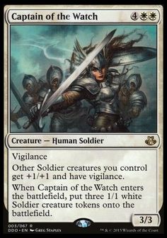 a card for the game, captain of the watch