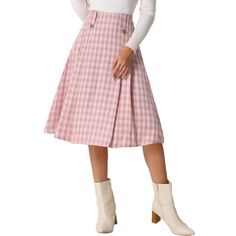 Vintage plaids add irresistible preppy style to this perfectly pleated A-line skirt. Modernize your plaid collection with this tartan skirt that features a contemporary swing pleated flare skirt hem. Pair it with a blouse and boots for a retro look. The skirt is made of better soft fabric, has great texture, and is beautiful to wear. Plaid A-line Skirt With Lining, Preppy Pleated Flared Skirt With Lining, Preppy Pleated Lined Flared Skirt, Preppy Lined Flared Pleated Skirt, Preppy Plaid Pleated Lined Skirt, Preppy Pleated Skirt, Fall Preppy Pleated Lined Skirt, Preppy Plaid Pleated Skirt For Fall, Preppy Plaid Skirt For Fall