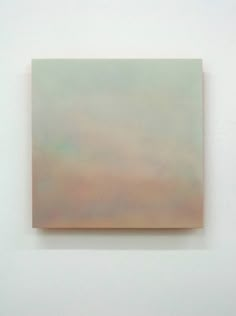 an abstract painting on a white wall with no one in it's place to see the sky