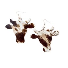 PRICES MAY VARY. Quality Material: Crafted from high-quality leather and surgical steel posts, these cow print earrings are nickel-free and lead-free, making them hypoallergenic and gentle on the skin. The lightweight faux leather and silver-plated ear hooks offer a soft and comfortable wear, cowgirl earrings for women dangling are a favorite among fashionistas Unique Design: With their chic cow print colors and stylish designs, western earrings for women are perfect for enhancing your wardrobe. Cowboy Earrings, Cowgirl Earrings, Animal Print Earrings, Cow Head, Western Earrings, Western Cowgirls, Animal Earrings, Earrings Bohemian, Earring Jewelry