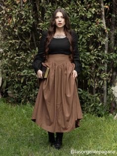 "Thanks for @lasorgentepagana wearing Xiaolizi's brown wool skirt. The brown wool skirt made with soft wool blend, it has a polyester lining inner. It is high waist skirt for winter day,  The long vintage skirt has no pockets because of the special waist. Right side zipper made the skirt easy to wear.  we created many women skirt with different style , we like some pleated skirt with longer and bigger hem style, it won't show my hips bigger, make me more elegant. DETAILS * More color https://etsy.me/3wobBvT * 35% wool blend, 35% fiber and polyester, 40% nylon * Full polyester lining * Hidden zipper in the right side * No Pockets, can't add for the style * Ankle length * Dry clean Choose CUSTOM Order if you * Need other color * Can't find your size in our size Chart * Chang the Length * You Brown Asymmetrical Skirt For Fall, Brown Flowy Skirt For Fall, Brown Flared Maxi Skirt For Fall, Brown Relaxed Maxi Skirt For Winter, Brown Full Skirt For Fall, Brown Midi Skirt For Fall, Fall Gathered Skirt, Knee-length Brown Skirt For Fall, Brown Full Gathered Skirt