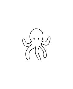 an octopus line drawing on a white background