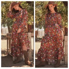 V-Neck Flower Woven Print Tiered Dress -V-Neck -Floral Print Woven -Smocking Detailed Waist Patterned Floral Print V-neck Boho Dress, Bohemian V-neck Maxi Dress With Floral Print, Long Tiered Dress, Fall Boho Floral Print V-neck Dress, Fall Floral Print V-neck Boho Dress, Red V-neck Dresses With Boho Print, Ombre Maxi Dress, Pocket Maxi Dress, Boho Tie Dye