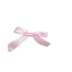 a pink ribbon with a bow on it