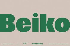 the words belko are green and white