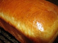 a loaf of bread sitting on top of an oven rack