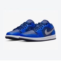 Size #9 New. No Box Womens Jordans, Jordan 1 Low, Air Jordan 1 Low, Jordan Shoes, Jordan 1, Blue And Silver, Air Jordans, Athletic Shoes, Women Shoes