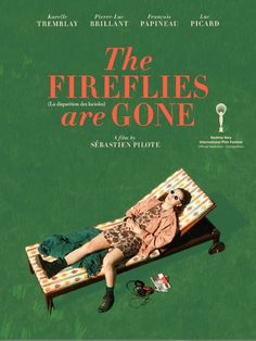 the movie poster for the fireflies are gone with a man laying on a bed