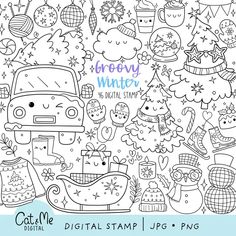 an adult coloring book with christmas themed items