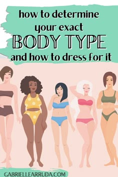 how to determine your exact body type and how to dress for it, illustration of different body types- apple, pear, hourglass, and inverted triangle Rectangle Body Shape Outfits, Body Type Quiz, Body Shapes Women, Dressing For Your Body Type, Athletic Body Type, Dress Body Type, Petite Body Types