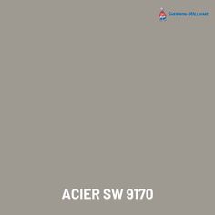 a gray paint color with the words acier sw970 on it's side