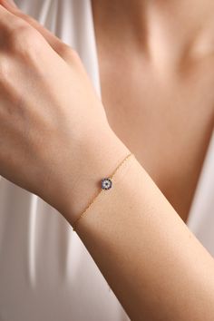 Evil Eye Bracelet Gold, Gold Evil Eye Bracelet, Puzzle Piece Necklace, Package Jewelry, Bracelet For Her, Mothers Bracelet