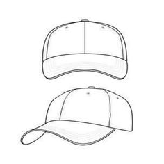 the front and back view of a baseball cap