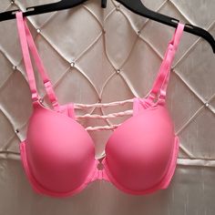 Nwt. Hot Pink Bra. Front Closure. Hot Pink Bra, Sleep Wear, Bra Panty, Victoria Secret Bras, Pink Bra, Victoria's Secret Pink, Secret Pink, Women's Intimates, Victoria Secret Pink