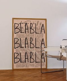 an old newspaper page with the words blabla blabla written on it