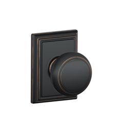 an image of a black door knob on a white background