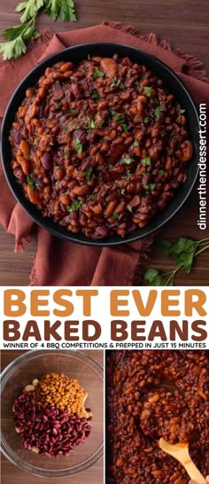 the best ever baked beans recipe is shown