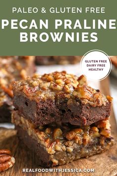 palen and gluten free pecan praline brownies