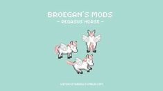 an image of three pixelated animals with the words, effgegann's mods