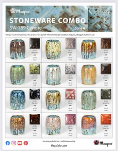 many different types of vases are shown in this advertise for stoneware com