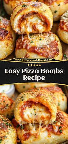 These Pizza Bombs are bite-sized snacks stuffed with pepperoni, mozzarella, and your favorite pizza sauce, all wrapped in soft dough. Ingredients: 1 can biscuit dough 1/2 cup pizza sauce 1/2 cup shredded mozzarella cheese 1/4 cup pepperoni slices A quick, cheesy snack perfect for parties or game day Biscuits Pepperoni Cheese, Stuffed Pizza Dough Recipes, Pizza Stuffed Biscuits, Christmas Pizza Appetizers, Sourdough Pizza Bites, Meals And Munchies Recipes, What To Make With Pizza Dough, Things To Make With Pizza Dough, Food To Make Easy