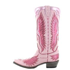 Women's Cowhide Leather Eagle Inlay/Overlay Cowboy Boots | Eagle by Old Gringo Boots Are Made For Walking, Pink Cowboy Boots, Pink Cowboy, Heel Caps, Knee High Leather Boots, Leather Pulls, Rubber Heels, Heel Boots, Leather Care