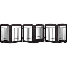 a black room divider with four doors